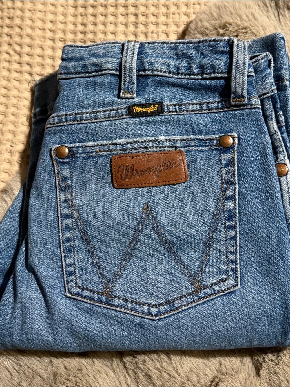 Wrangler Retro Medium Blue High-Rise Jeans
